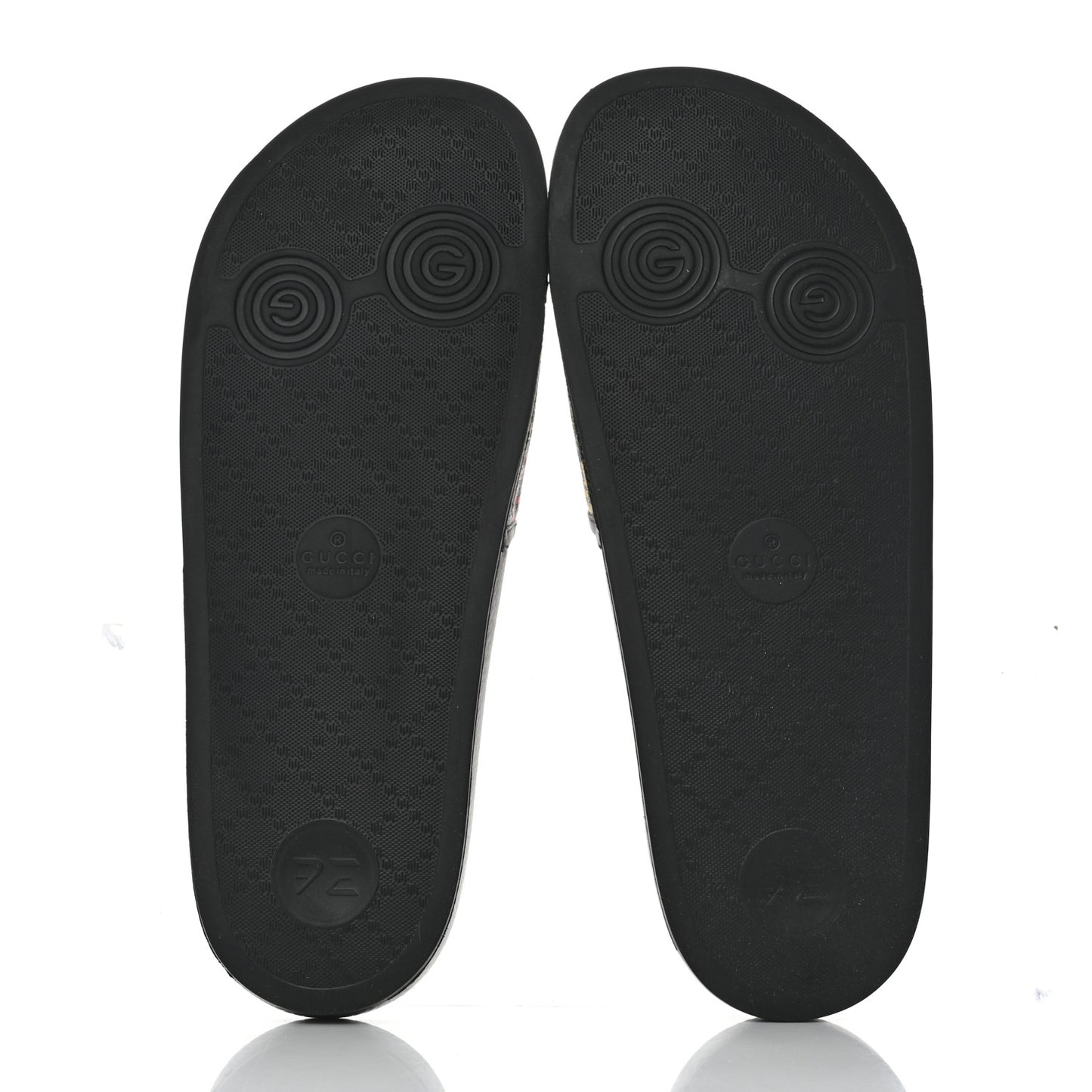 GG Supreme Monogram Psychedelic Slide Sandals 11 Black Multicolor