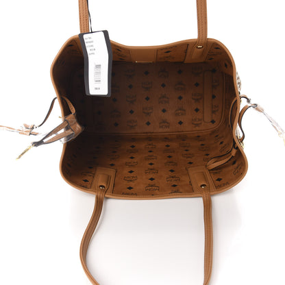 MCM Visetos Medium Liz Reversible Shopper Tote Cognac 12 of 15