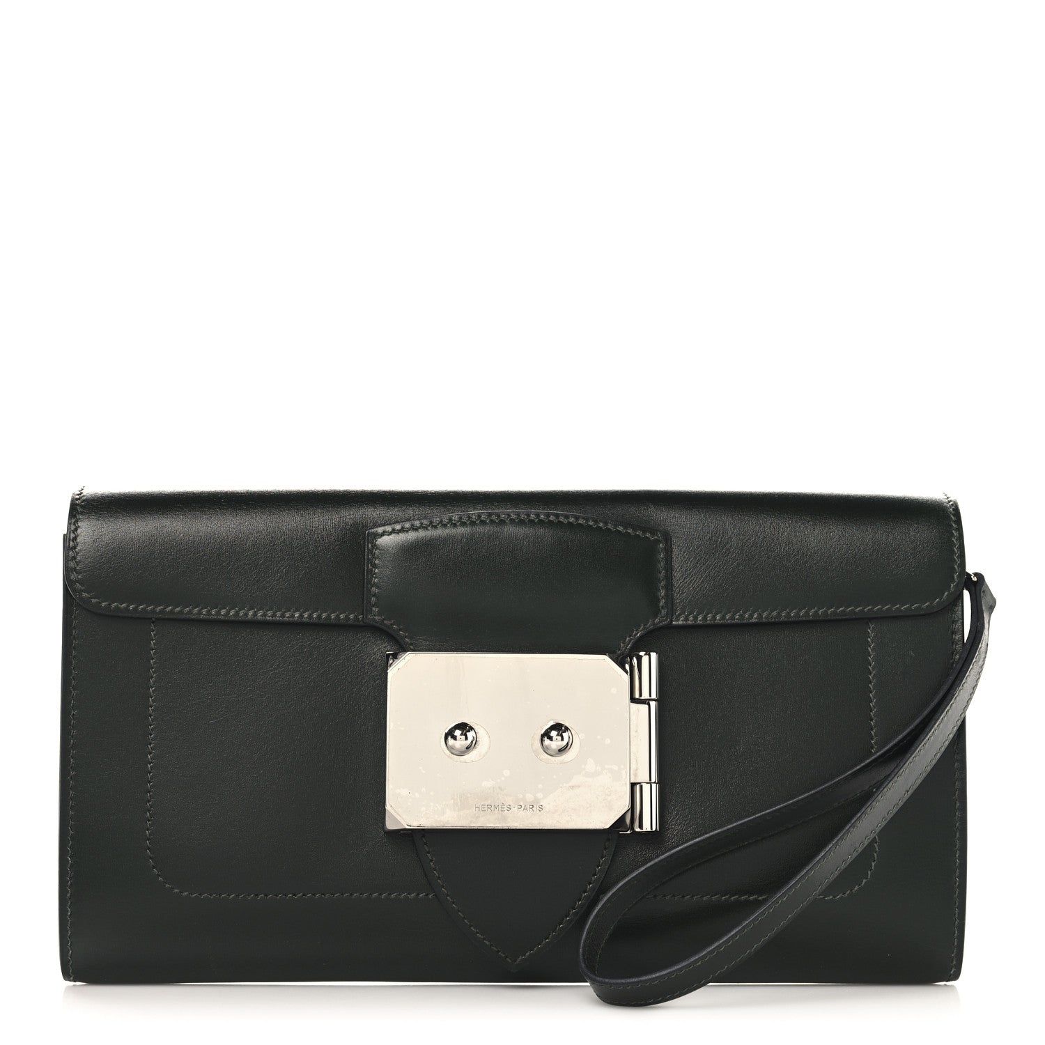Hermes Box Goodlock Clutch  Vert Fonce 1 of 8