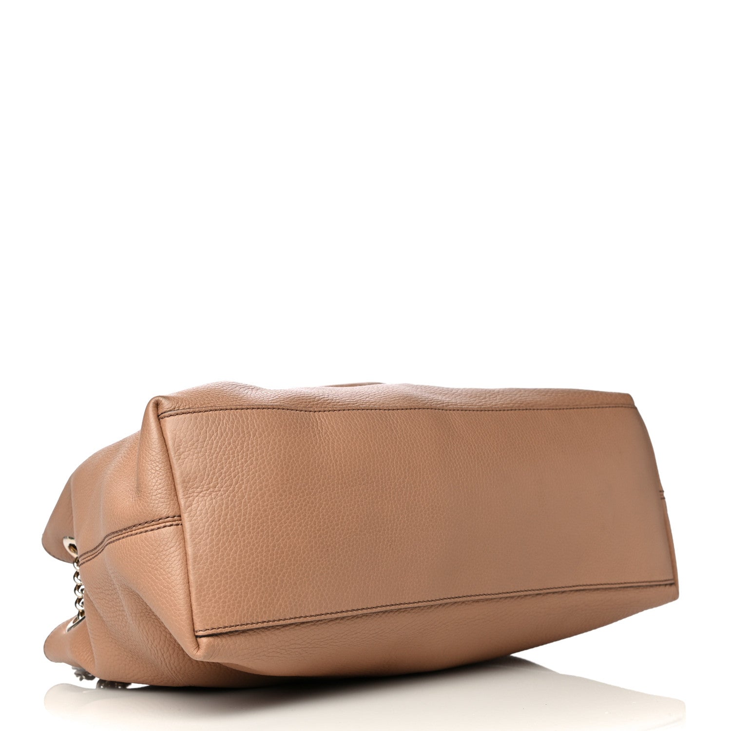 Gucci Pebbled Calfskin Medium Soho Chain Shoulder Bag Rose Beige 4 of 10