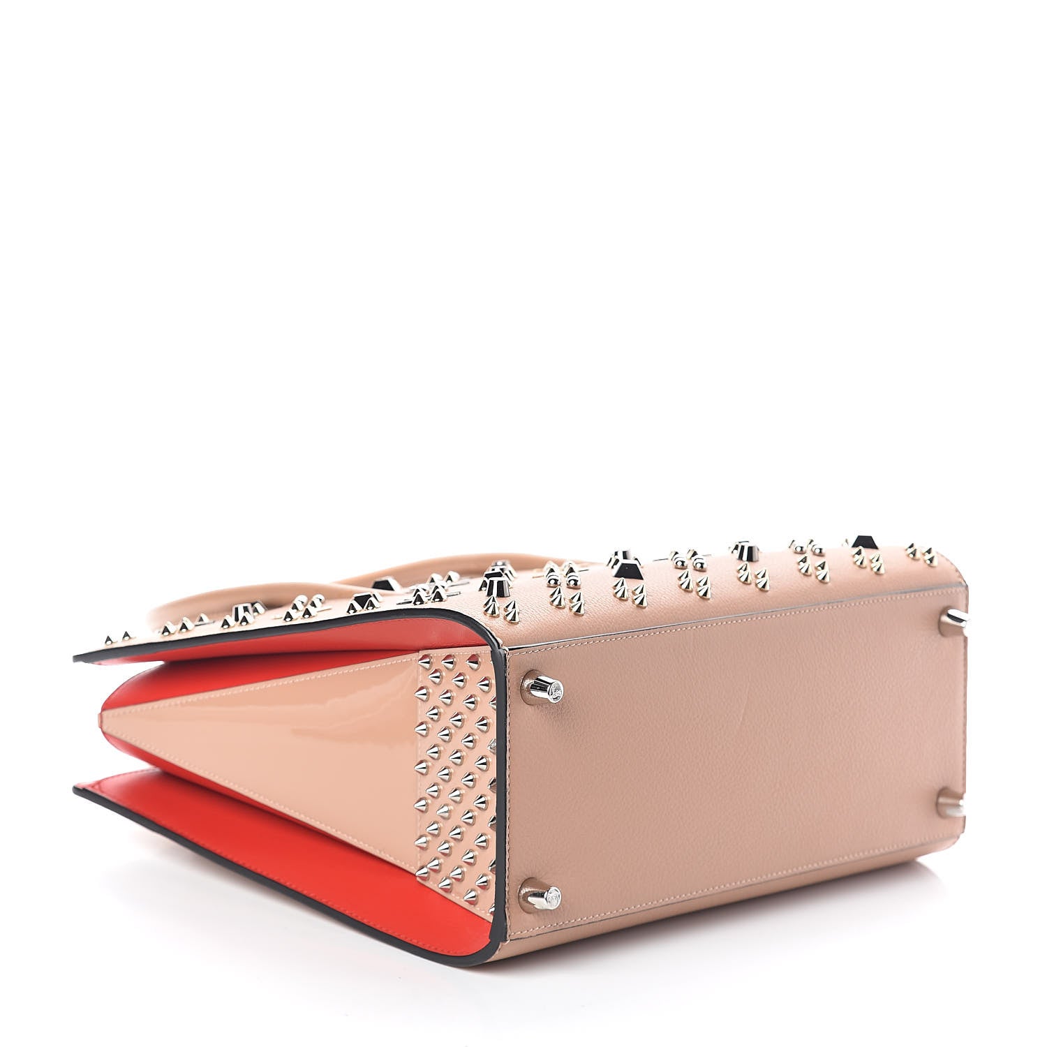 Christian Louboutin Calfskin Spikes Loubinthesky Medium Paloma Nude Multimetal 4 of 9