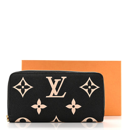 Louis Vuitton Empreinte Monogram Giant Zippy Wallet Black Beige 7 of 7