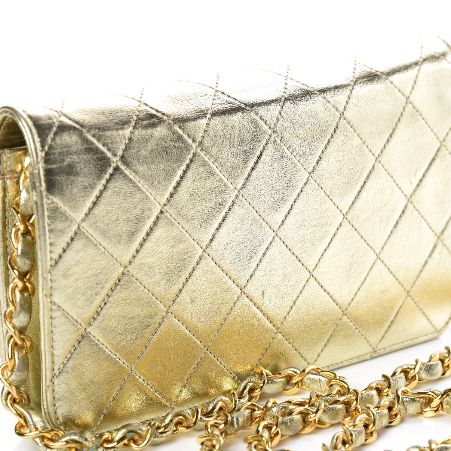 Chanel Metallic Lambskin Quilted Mini Flap Gold 11 of 16