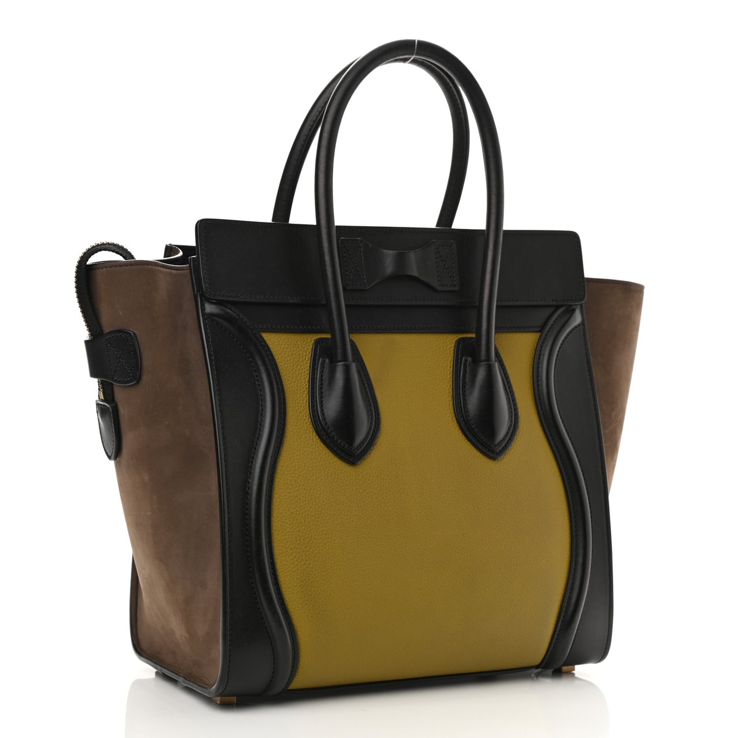 Baby Grained Calfskin Nubuck Micro Tri-Color Luggage Olive