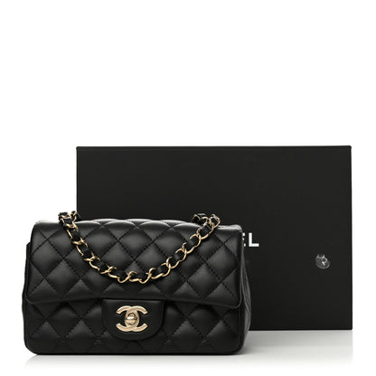 Chanel Lambskin Quilted Mini Rectangular Flap Black 12 of 12
