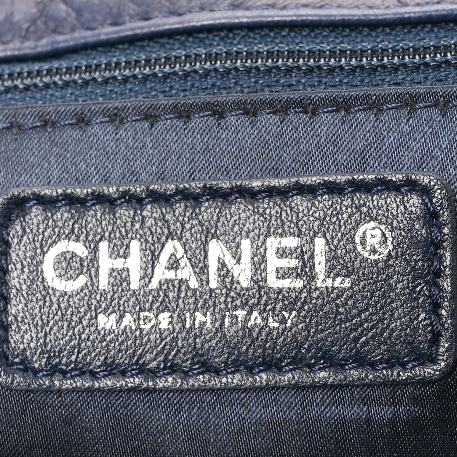 Chanel Metallic Snakeskin Crochet Soft and Chain Maxi Flap Blue Multicolor 6 of 11