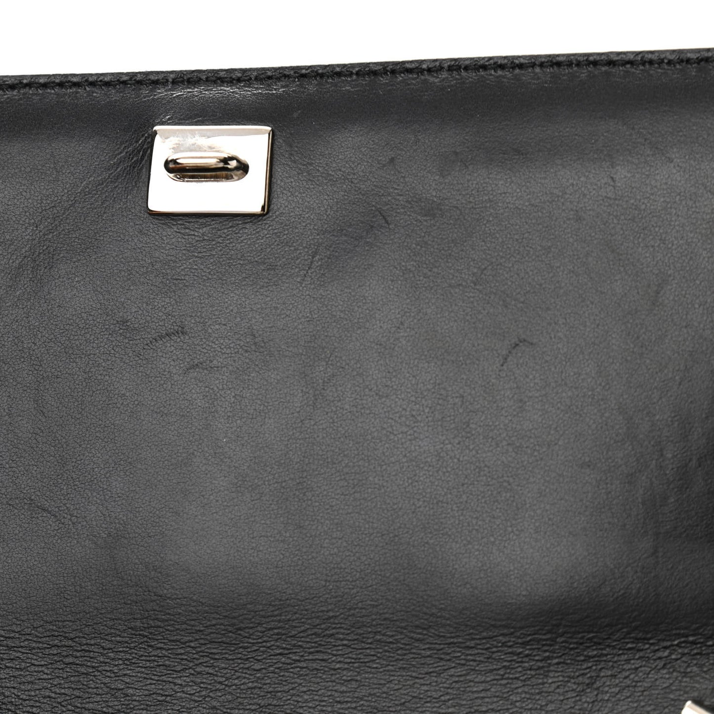 Perforated Calfskin Patent Ginny Bow Crossbody Bag Black