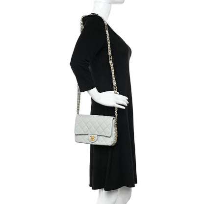 Chanel Lambskin Quilted Mini CC You Flap Light Grey 2 of 12