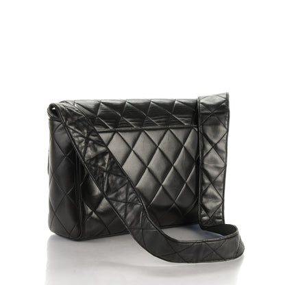Chanel Lambskin Quilted CC Flap Shoulder Bag Black 3 of 9