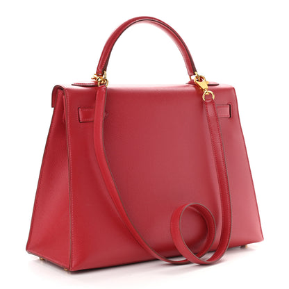 Hermes Epsom Kelly Sellier 32 Rouge Casaque 3 of 23