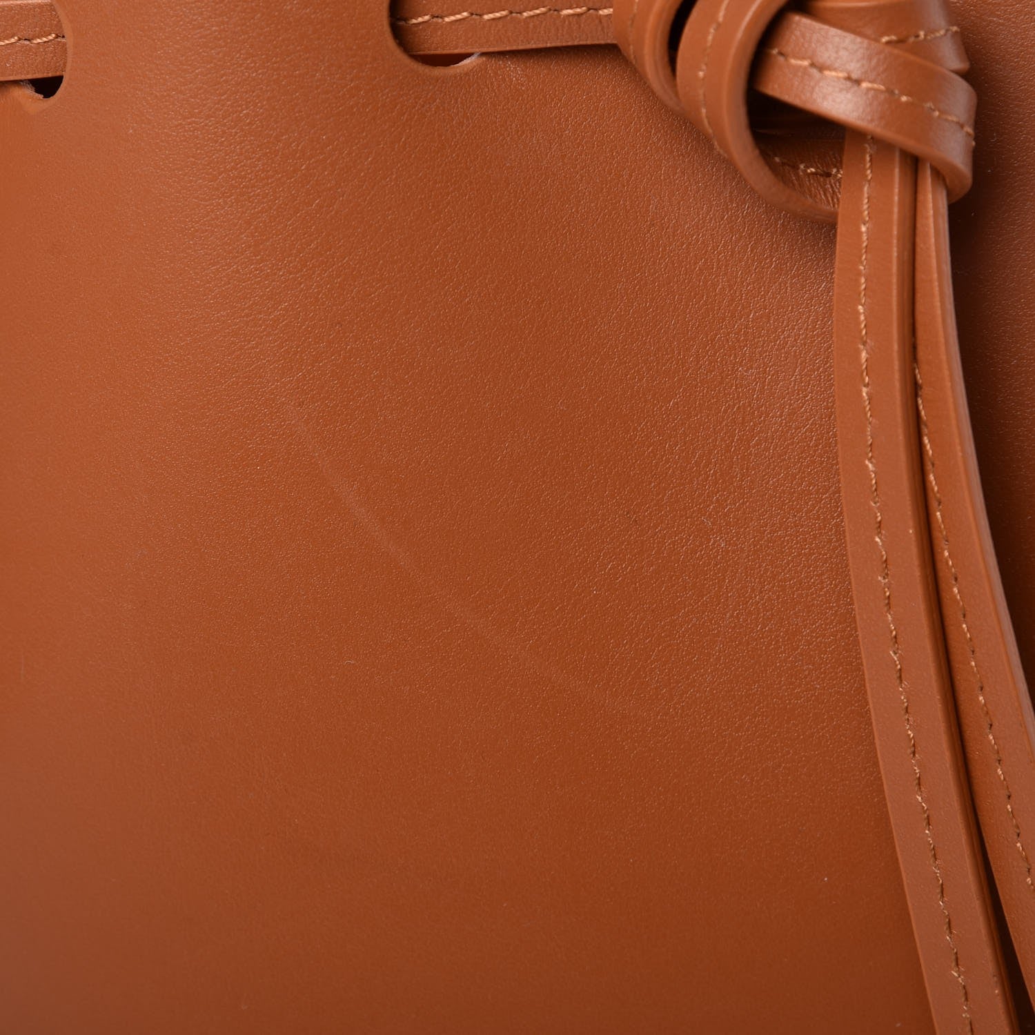 Mansur Gavriel Calfskin Mini Bucket Bag Saddle 12 of 12