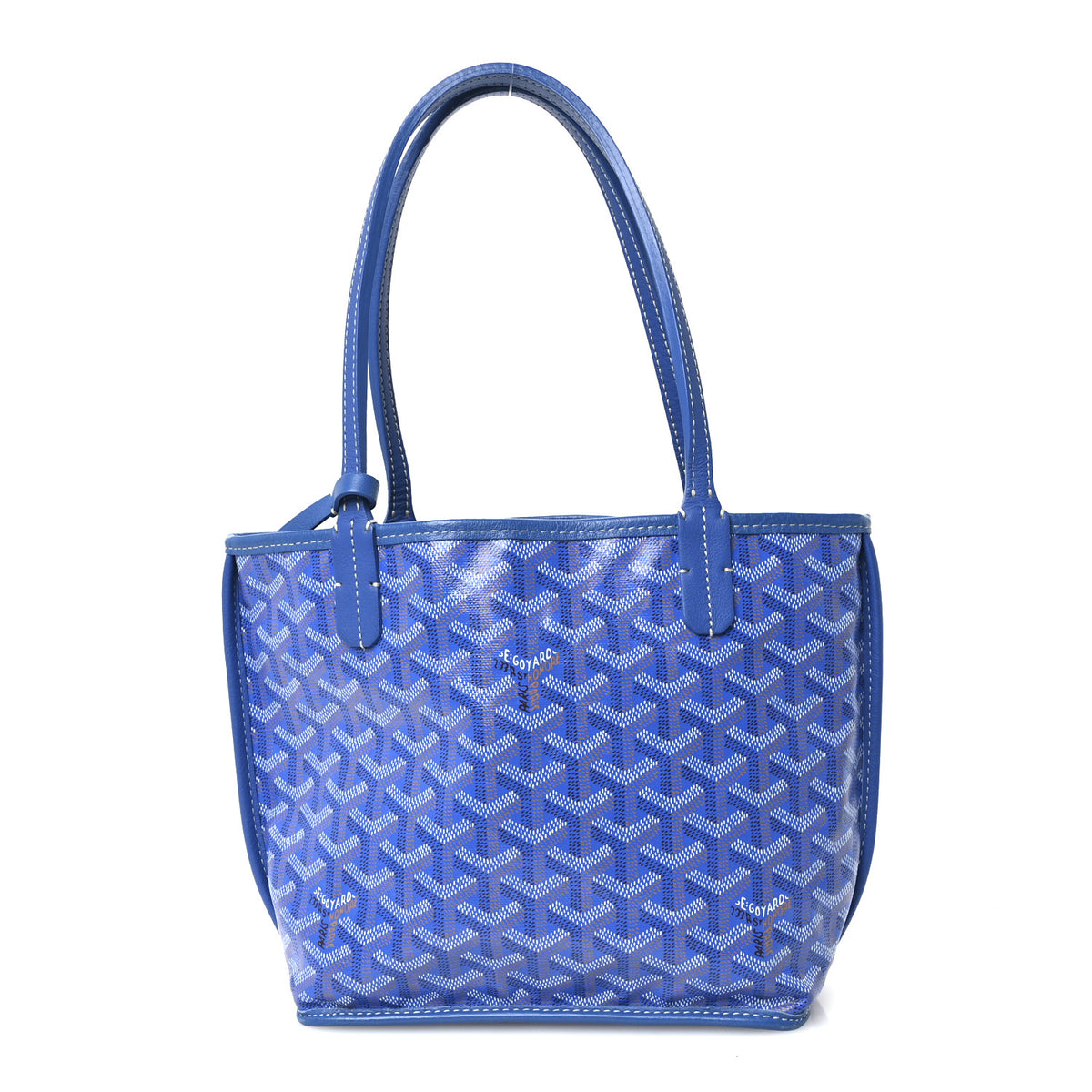 Goyardine Reversible Mini Anjou Sky Blue