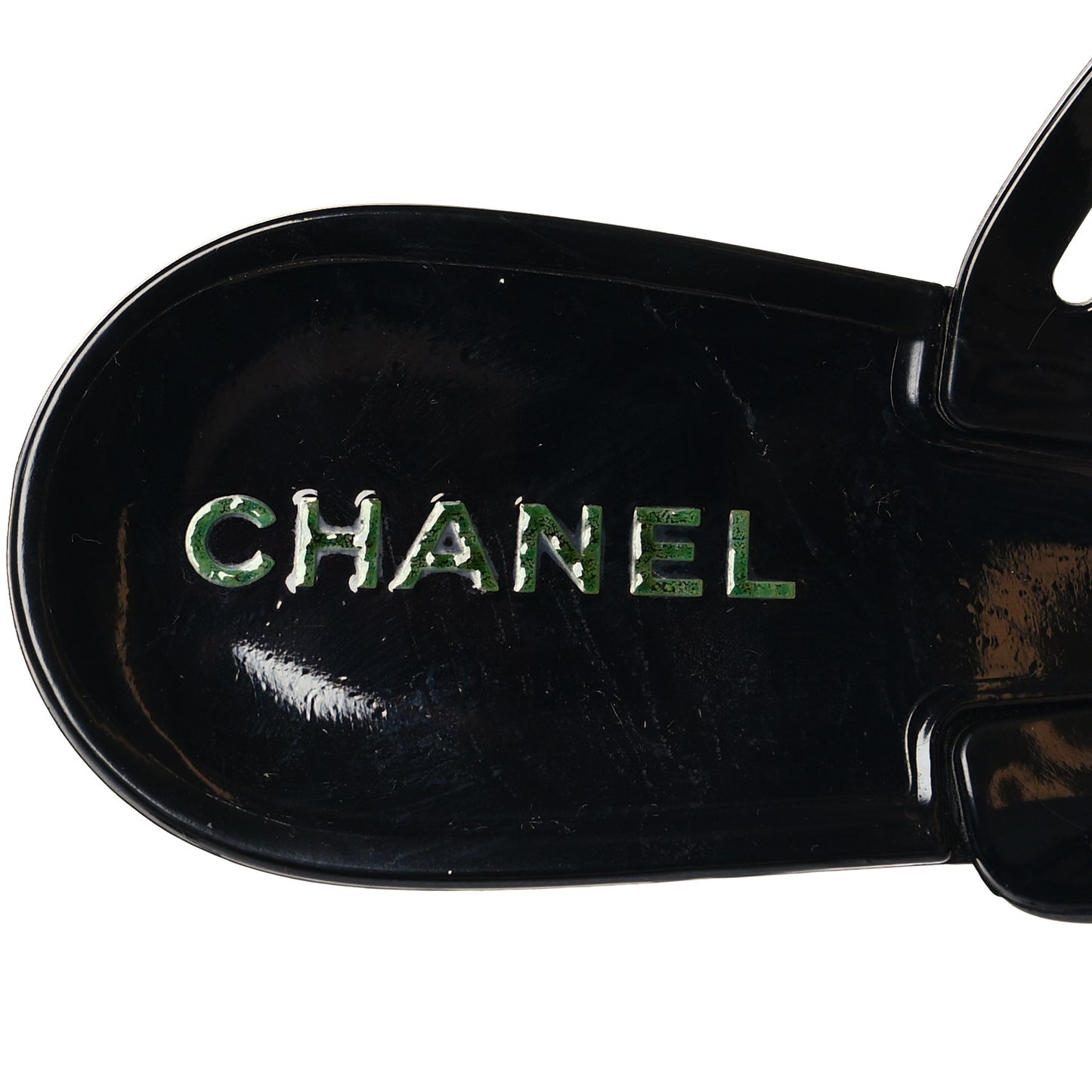 Jelly Camellia Thong Sandals 39 Black Ivory