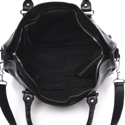 Balenciaga Chevre Silver Metallic Edge Hardware City Black 5 of 9