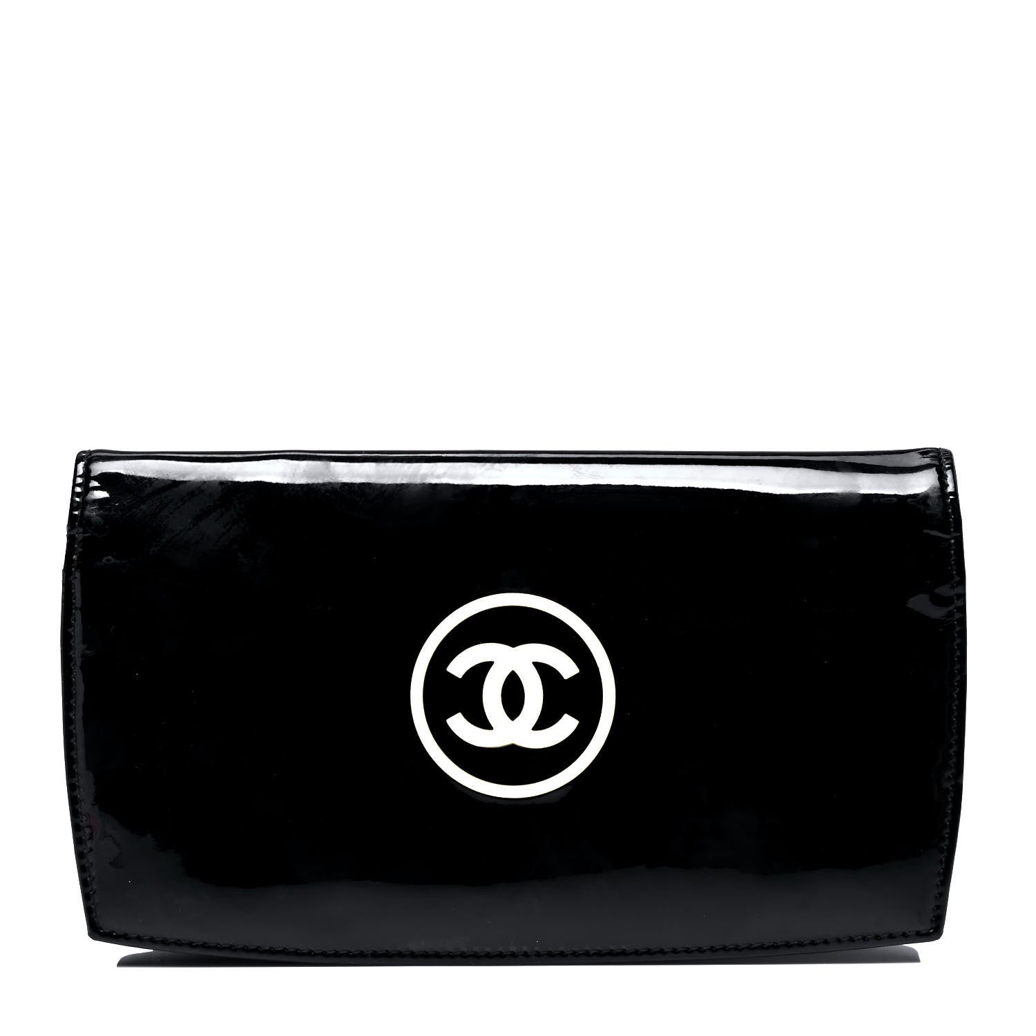 Chanel Patent Large CC Compact Zip Wallet Black 1 of 4