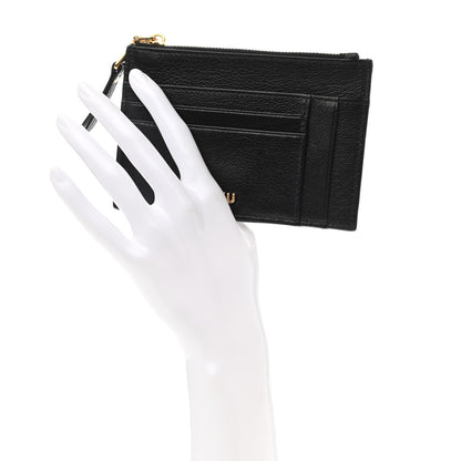 Miu Miu Madras Zip Card Case Black 2 of 8