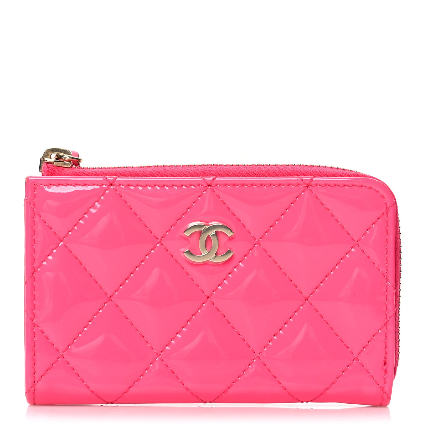 Patent Quilted Key Holder Case Pink