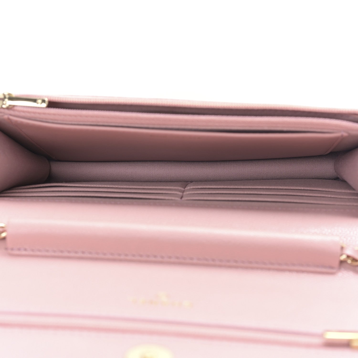 Chanel Shiny Caviar Enamel Quilted CC Wallet On Chain WOC Pink 5 of 10