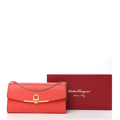 Salvatore Ferragamo Hammered Calfskin Mini Gancini Icona Bag Lipstick 10 of 10