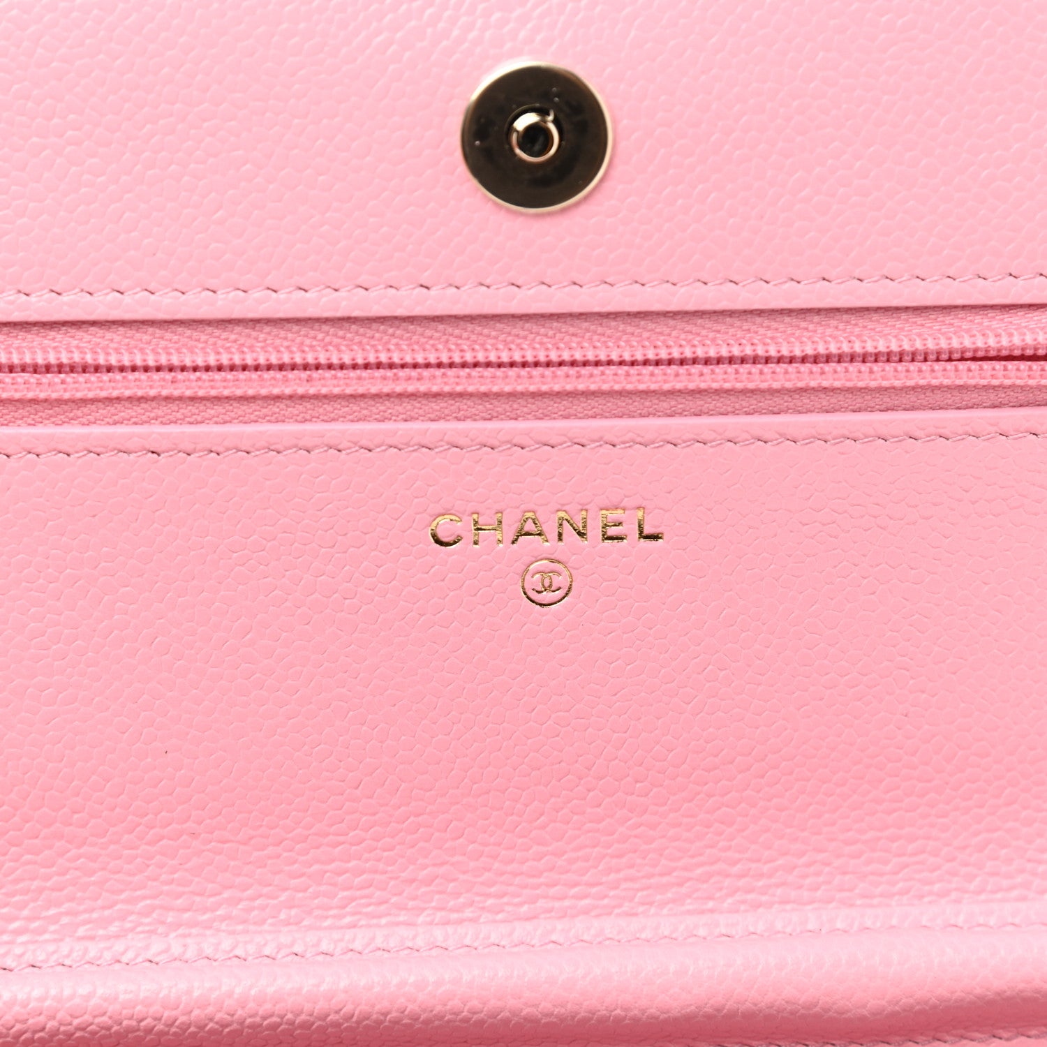 Chanel Caviar Quilted Chain CC Wallet On Chain WOC Pink 6 of 12