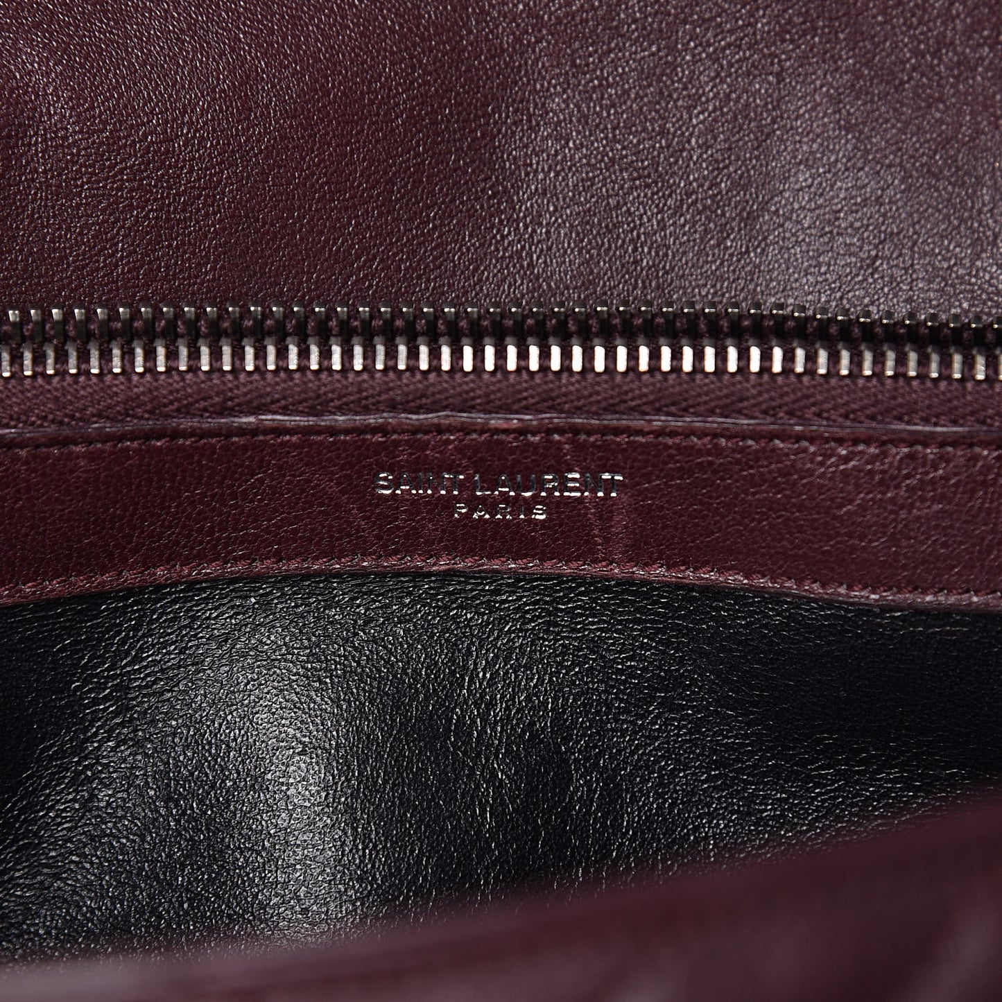 Sheepskin Matelasse Chevron Monogram Large College Satchel Amaranto