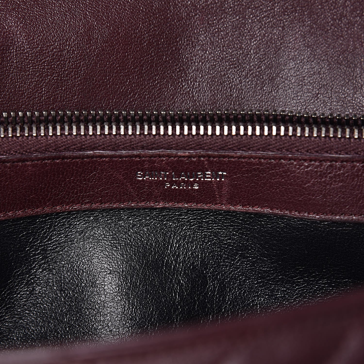 Saint Laurent Sheepskin Matelasse Chevron Monogram Large College Satchel Amaranto 8 of 21