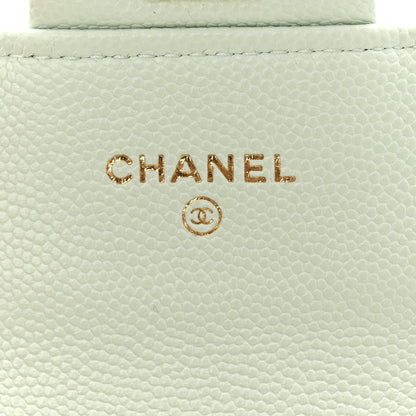 Chanel Caviar Quilted Retro Twist Top Handle Clutch Light Green 6 of 11