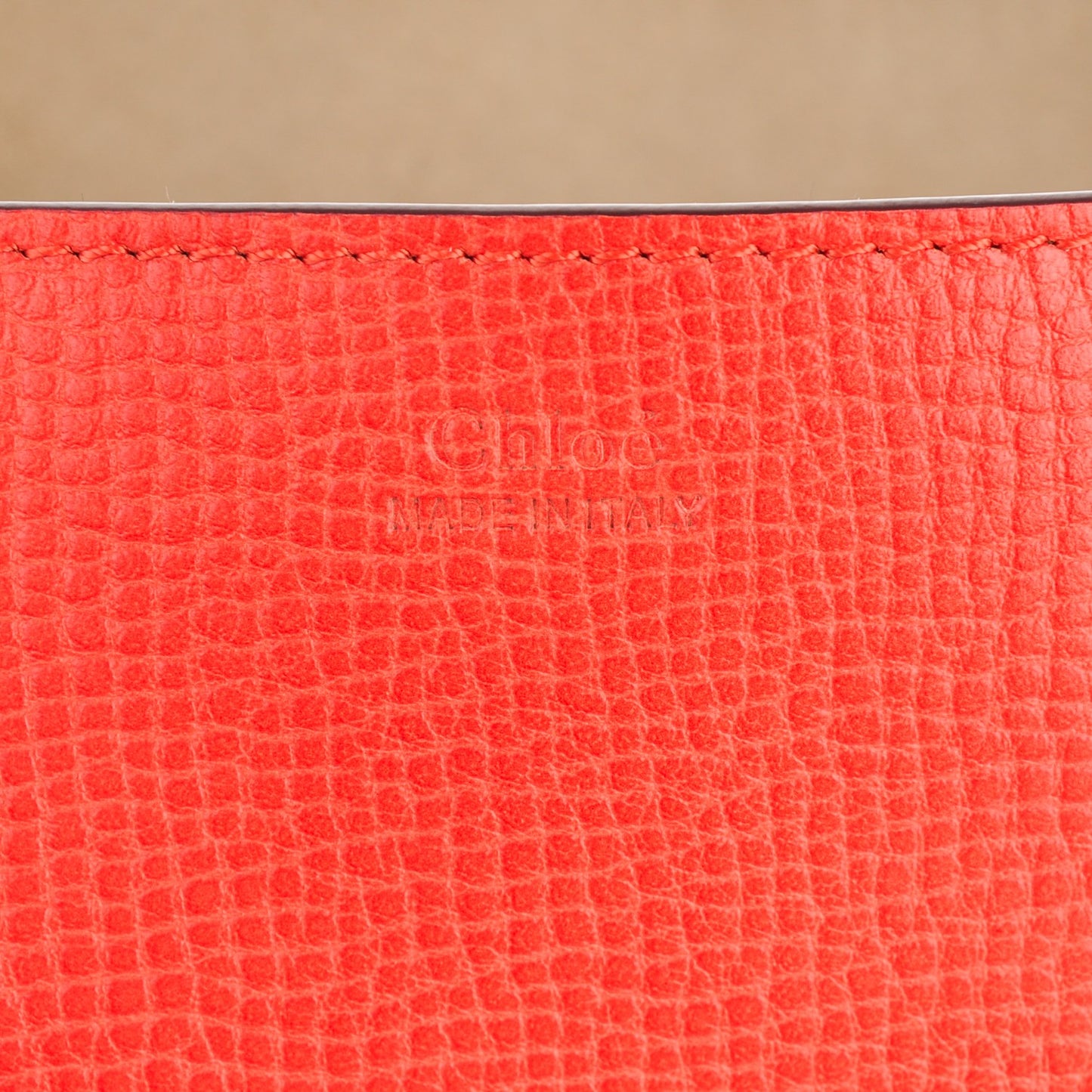 Grained Calfskin Lambskin Medium Drew Shoulder Bag Coral Pop