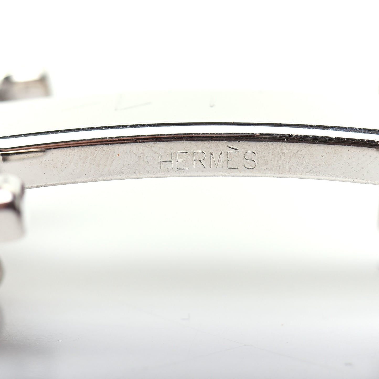 Polished Palladium 32mm H Belt Buckle Silver