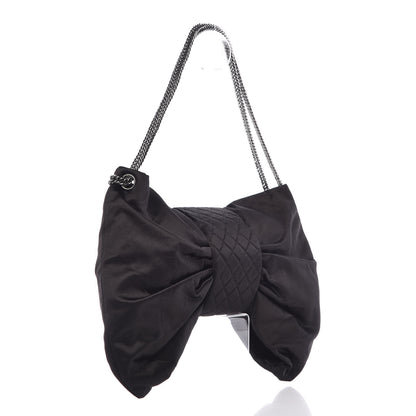 Chanel Satin Large Bow Bag Black 3 of 9