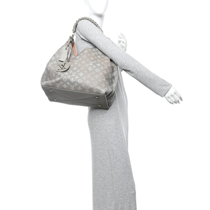 Louis Vuitton Reverse Mahina Carmel Hobo Gray 2 of 10