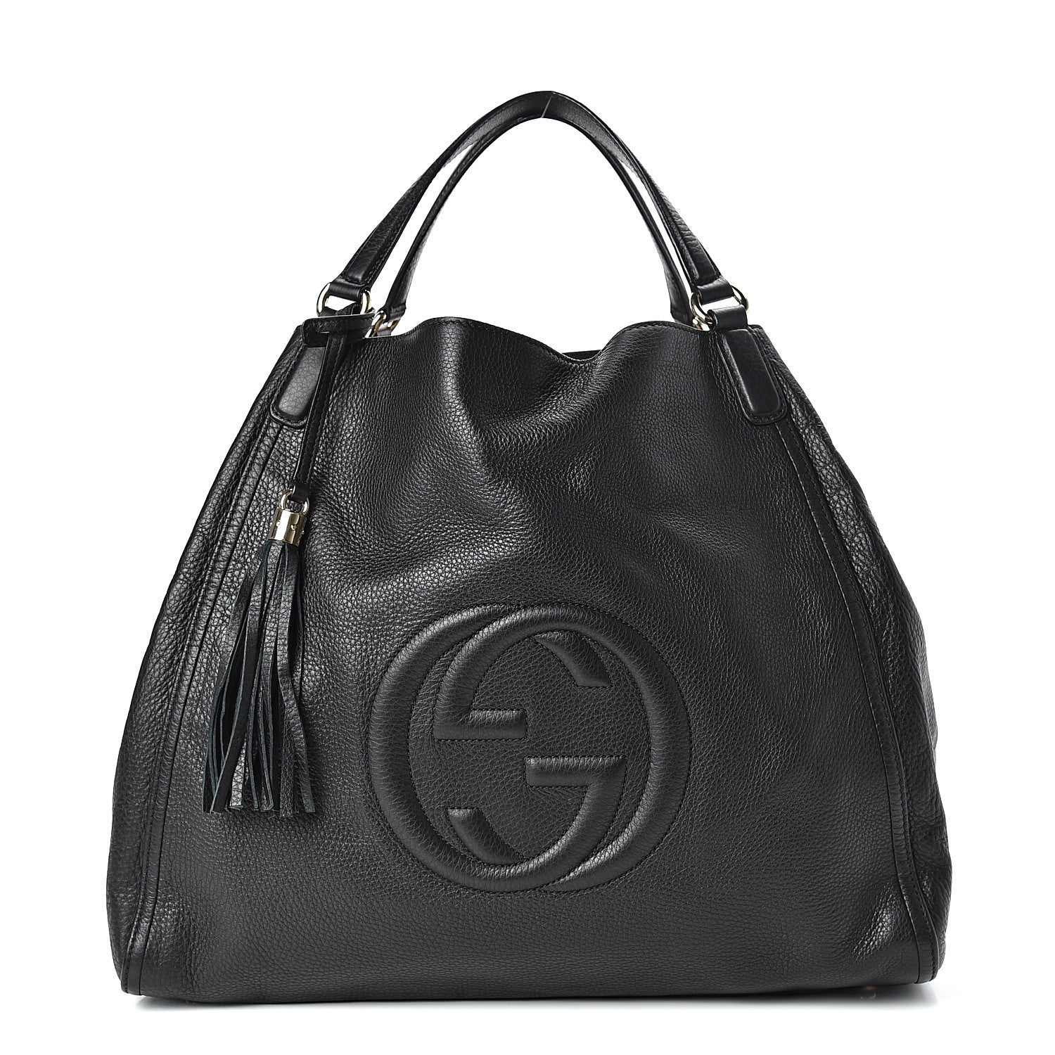Gucci Pebbled Calfskin Large Soho Shoulder Bag Black 1 of 10