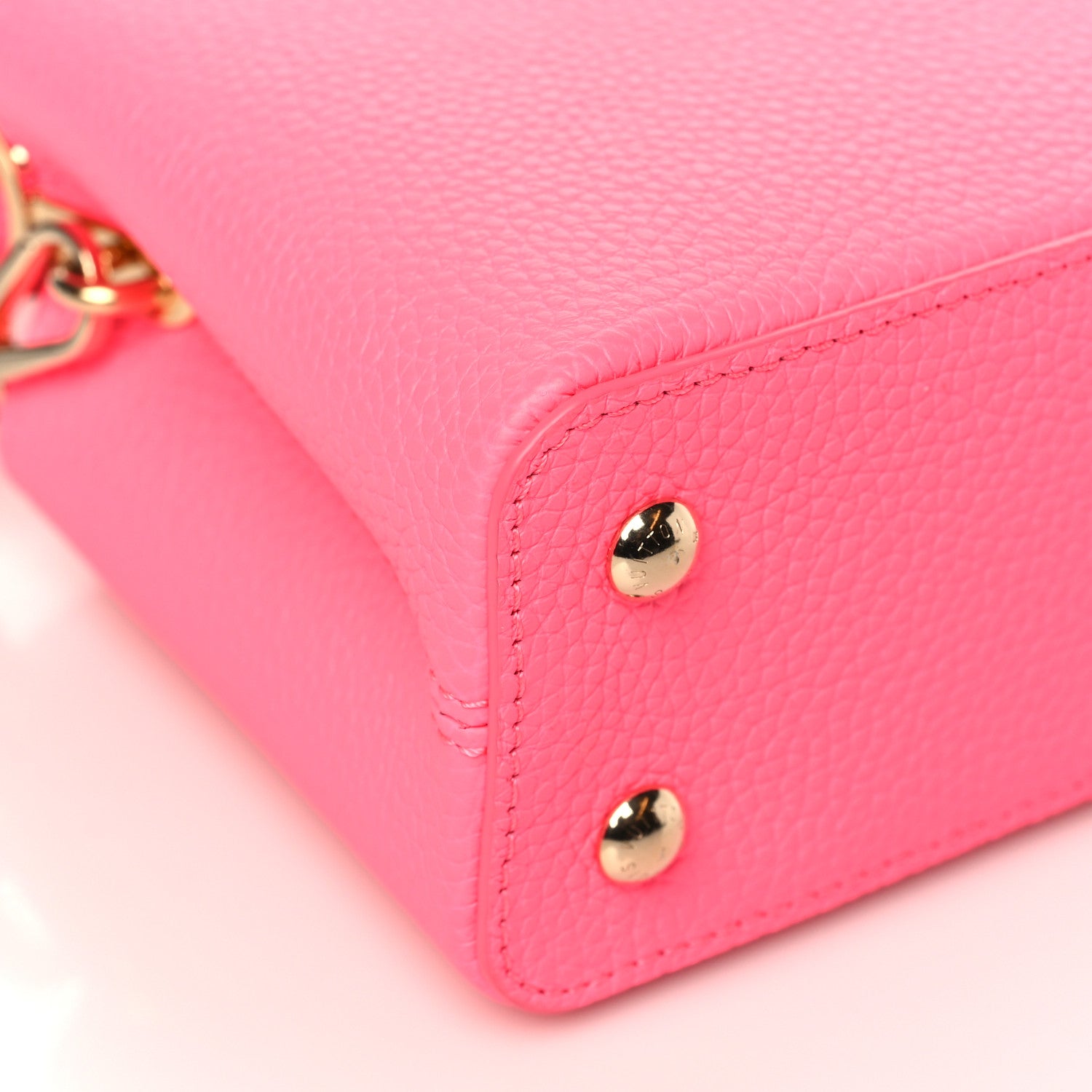 Louis Vuitton Taurillon Monogram Tuffetage Capucines Mini Fluo Pink 6 of 7