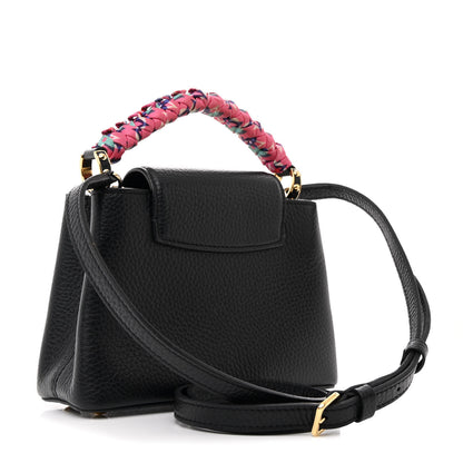 Louis Vuitton Taurillon Braided Capucines Mini Black 3 of 12