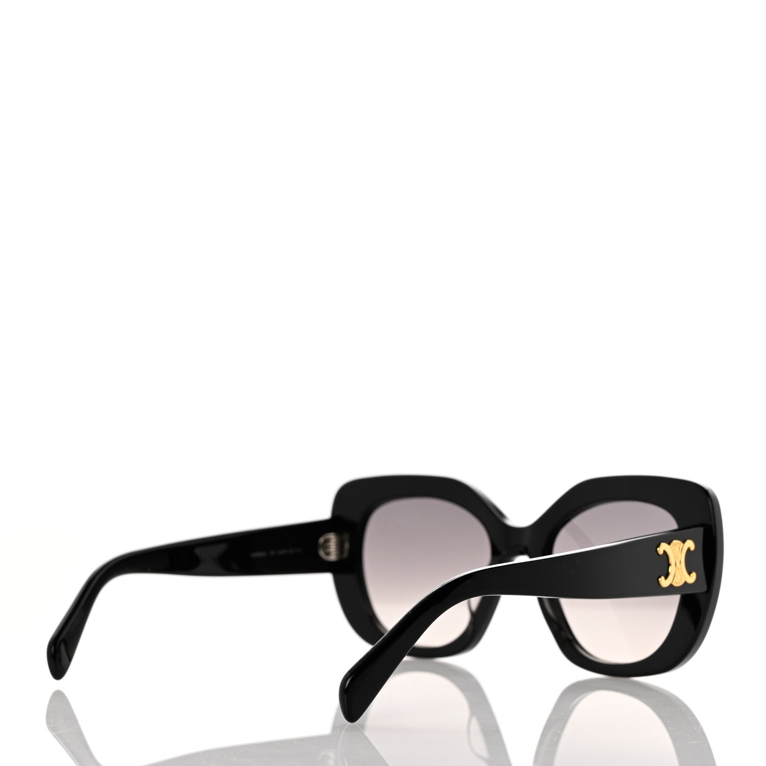 Celine Acetate Triomphe 01 Square Sunglasses CL 40226U Black 4 of 7