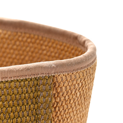 Chanel Straw Raffia Calfskin Striped Medium Deauville Tote Khaki Beige Navy Blue 12 of 19