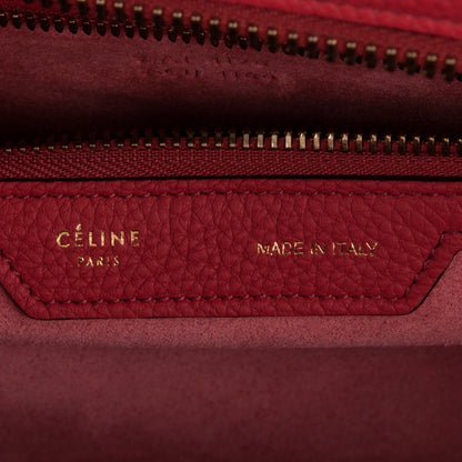 Celine Baby Drummed Calfskin Mini Luggage Red 6 of 6