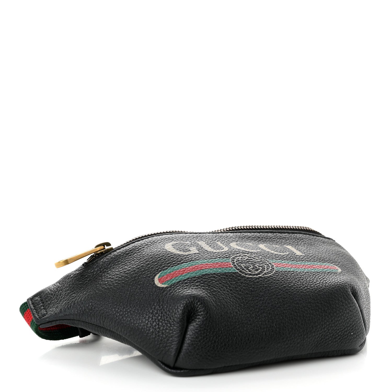 Gucci Grained Calfskin Small Logo Belt Bag Black 4 of 10