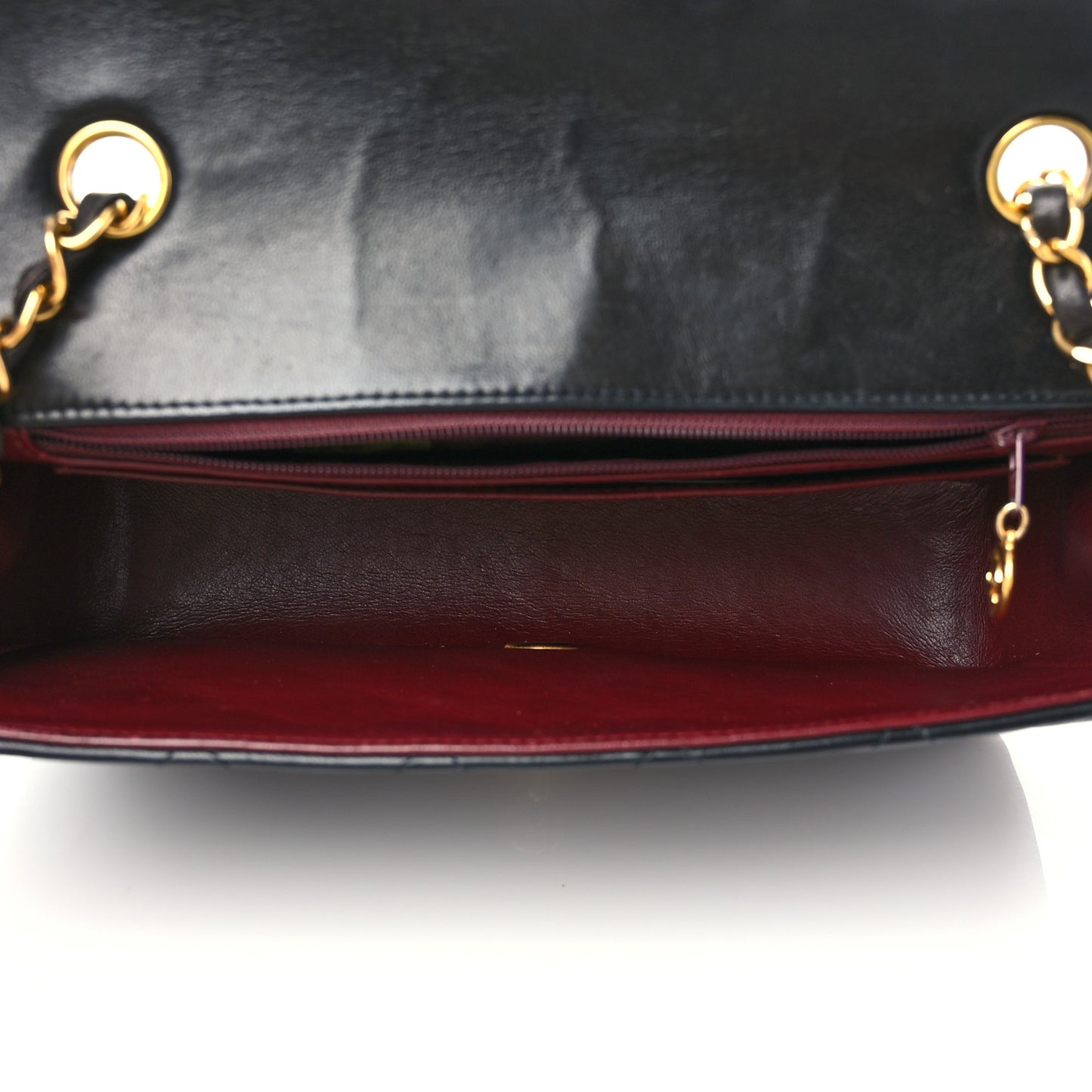 Lambskin Quilted Medium Single Flap Black