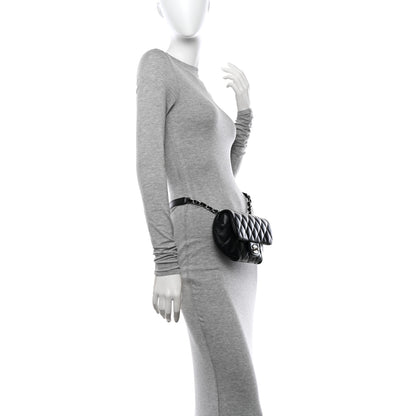Chanel Calfskin Quilted CC Uniform Flap Belt Bag Black 2 of 11