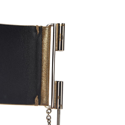 Chanel Metallic Goatskin Lambskin Calfskin CC Scales Cuff Gold 4 of 4