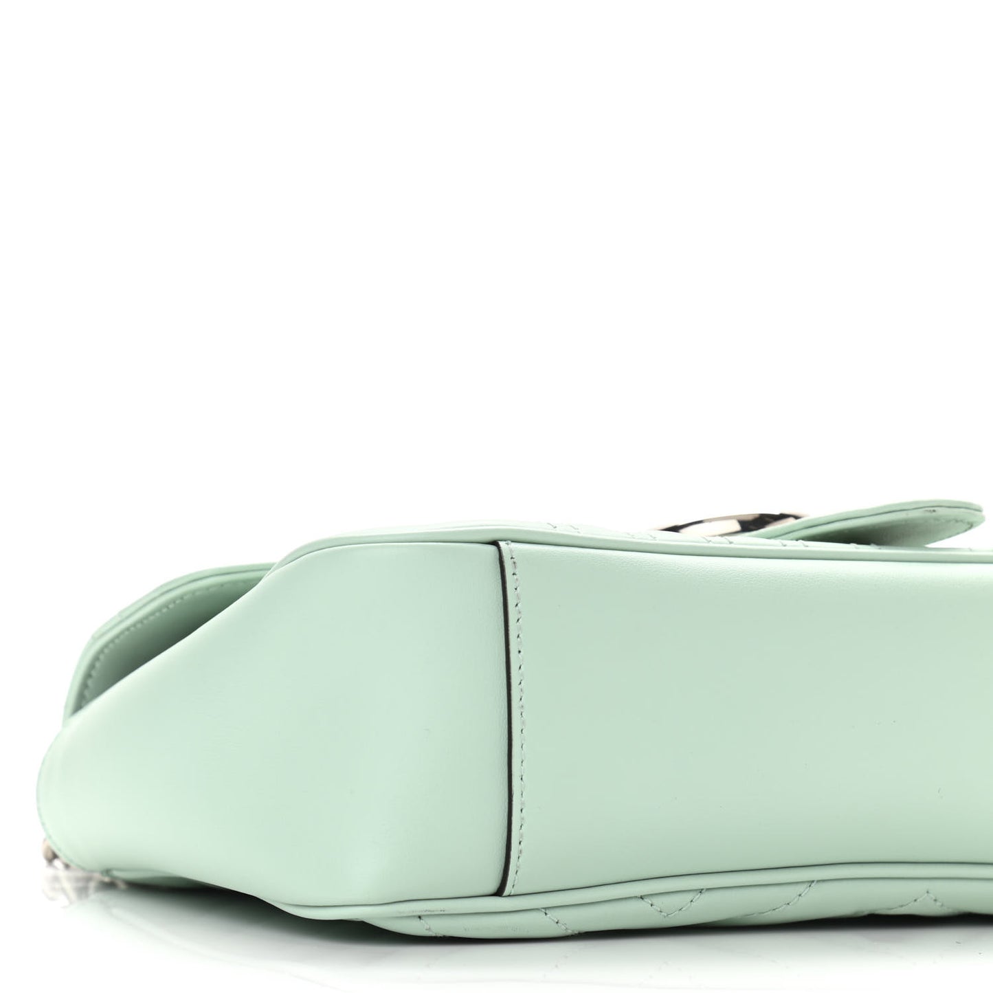 Calfskin Matelasse Small GG Marmont Shoulder Bag Water Green