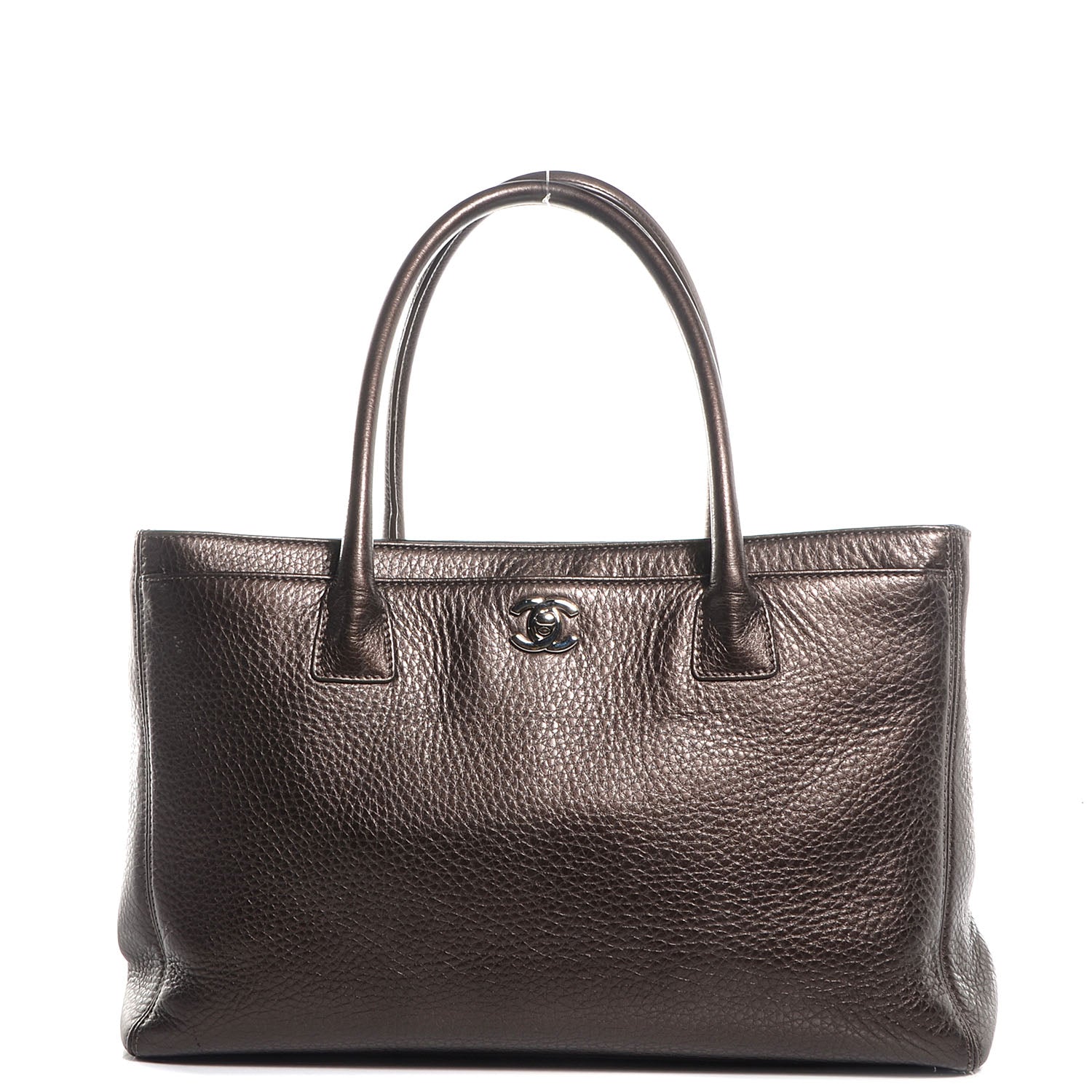 Chanel Metallic Deerskin Cerf Executive Shopper Tote Brown 1 of 8