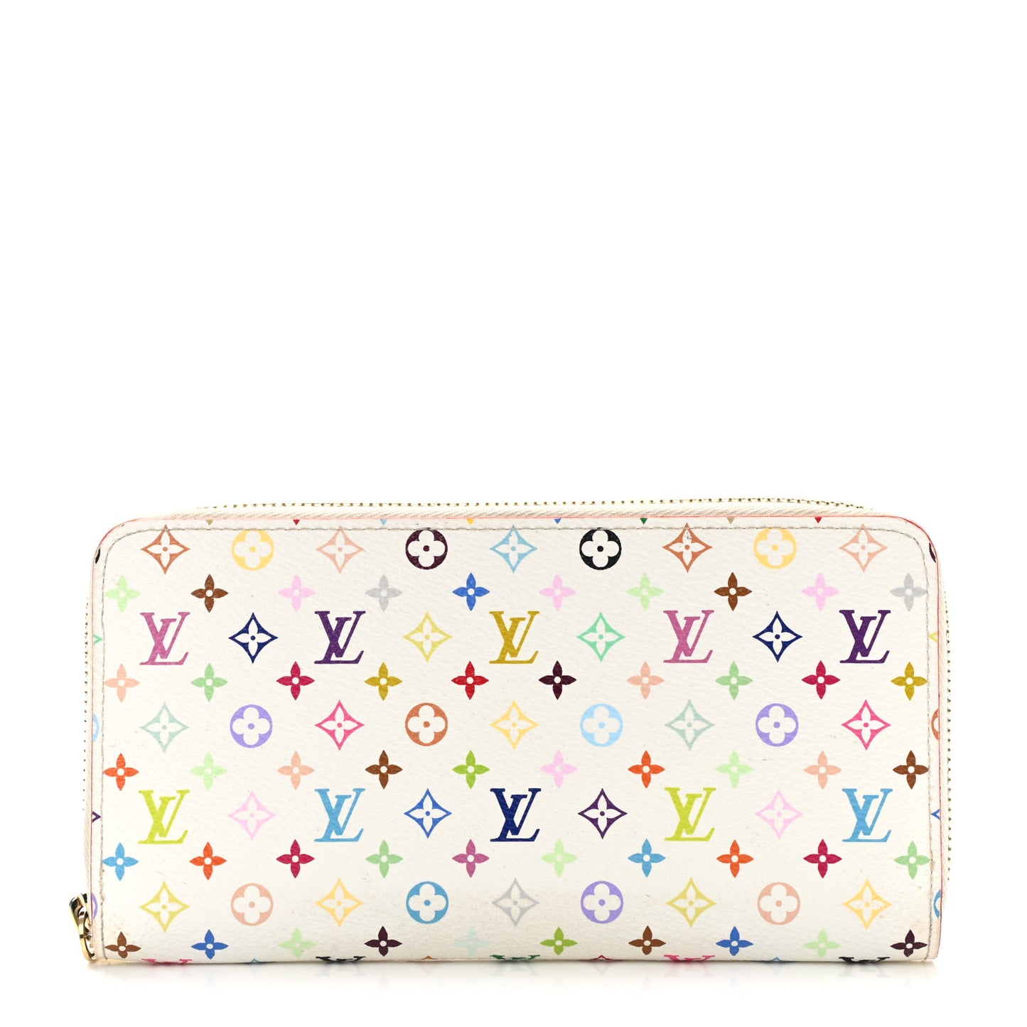 Monogram Multicolor Zippy Wallet White Litchi