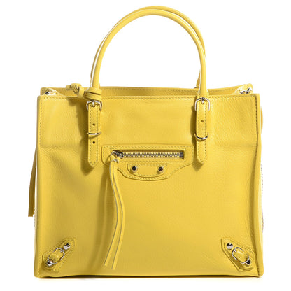 Balenciaga Calfskin Papier Mini A4 Tote Jaune Soleil 1 of 13