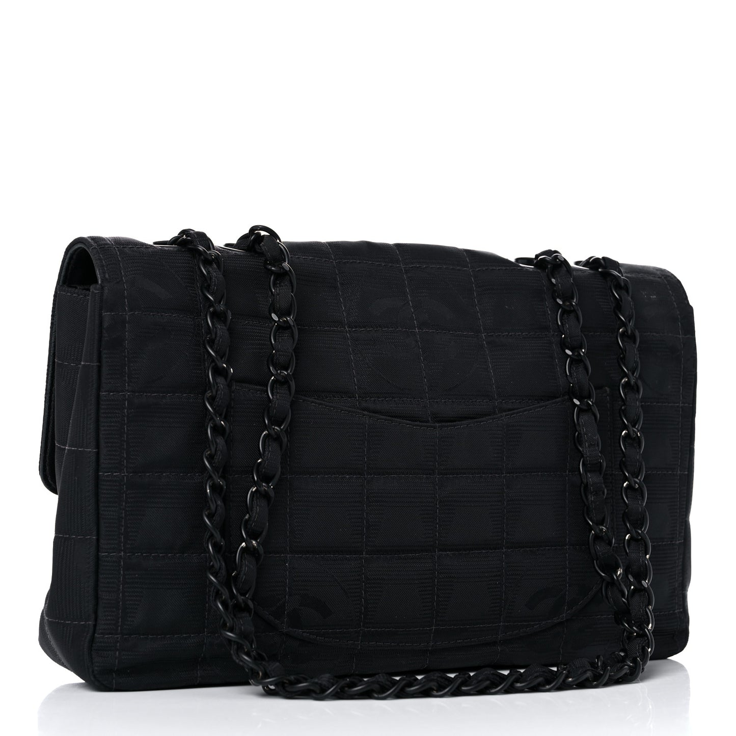 Nylon Medium Travel Flap Black