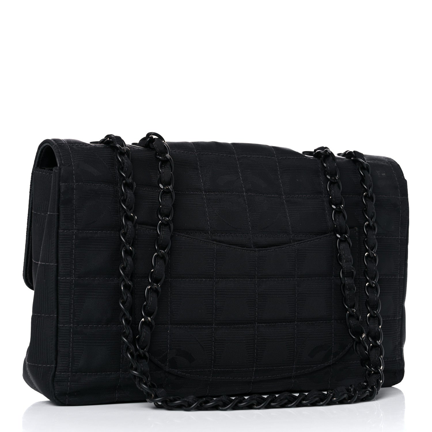 Chanel Nylon Medium Travel Flap Black 2 of 16