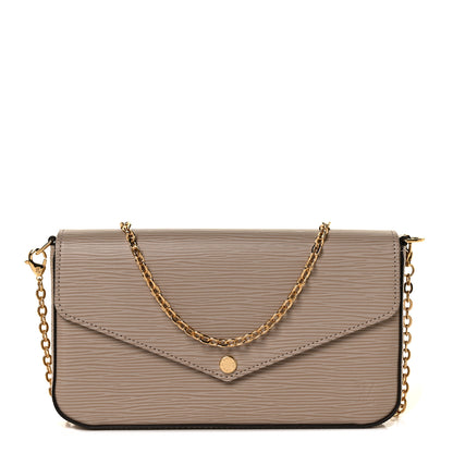 Louis Vuitton Epi Felicie Pochette Chain Wallet Galet 3 of 9