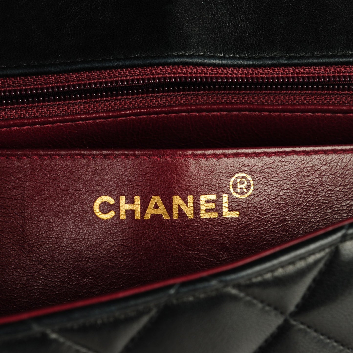 Lambskin Quilted Medium Single Flap Black