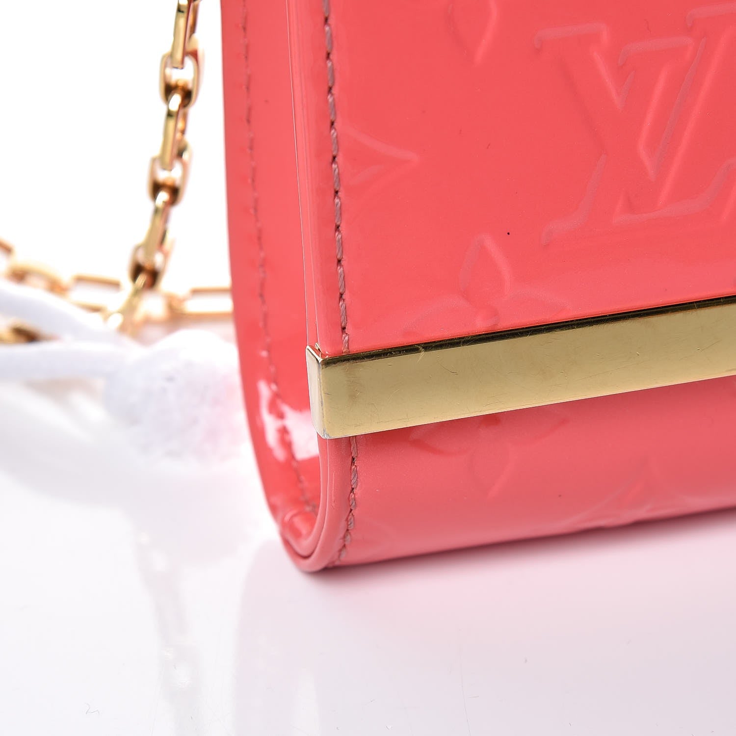 Louis Vuitton Vernis Ana Clutch Rose Litchi 12 of 12